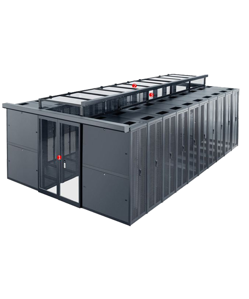 雙排機柜冷通道封閉微模塊