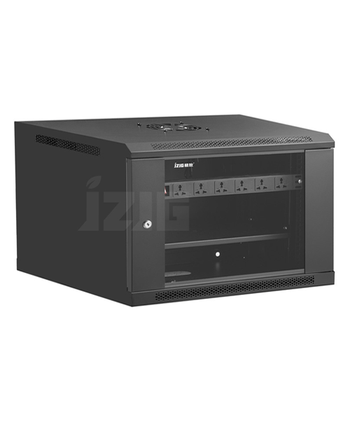電腦灰玻璃門6U網絡掛墻機柜