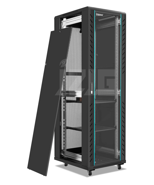 黑色玻璃門42U標準機柜