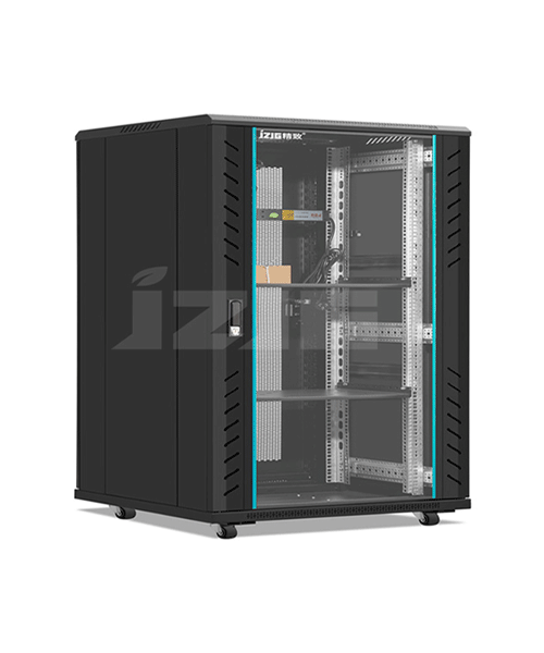 黑色玻璃門12U標準機柜