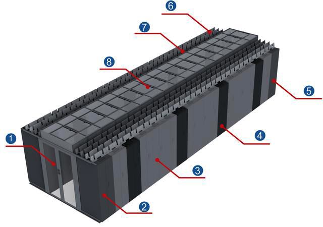 冷通道數(shù)據(jù)機(jī)柜3D圖